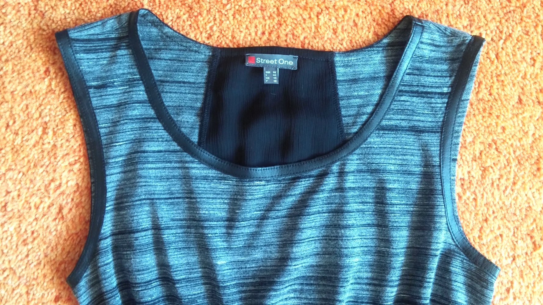 Damen Sommer-Top Gr.36 Schwarz/Grau von Street One 