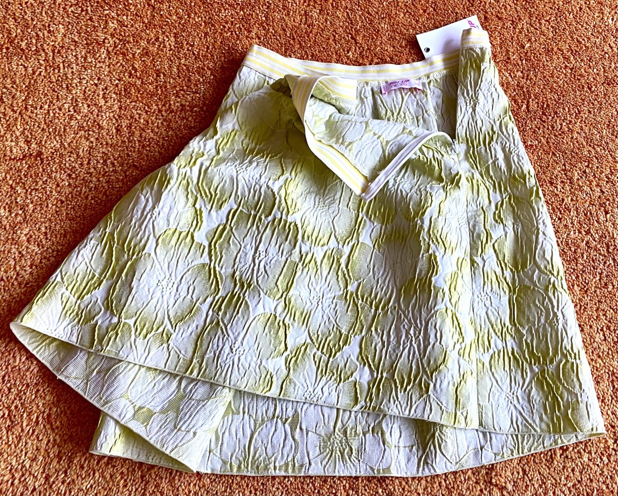 NEU Damen Rock gesmokt geblümt Gr.38 in Gelb/Creme von Pin-UP P.178€ 