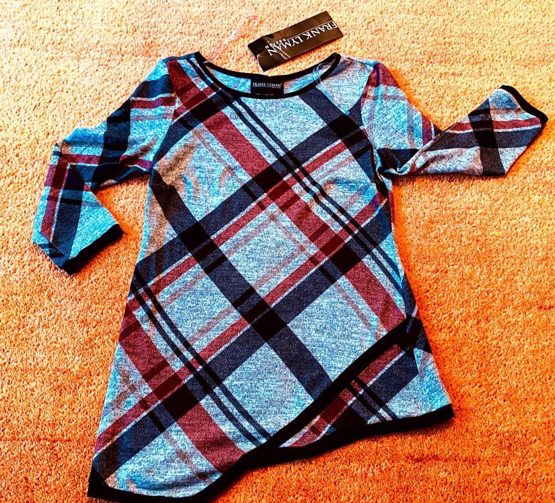 NEU Damen Pullover Strickshirt Rauten Muster Gr.S/M Bunt Frank Lyman 