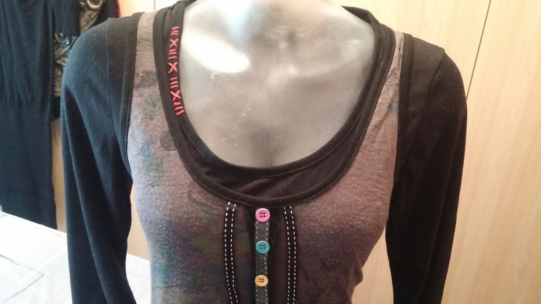 Damen Kleid Tunika im Lagenlook Gr.S in Mehrfarbig von Floral 