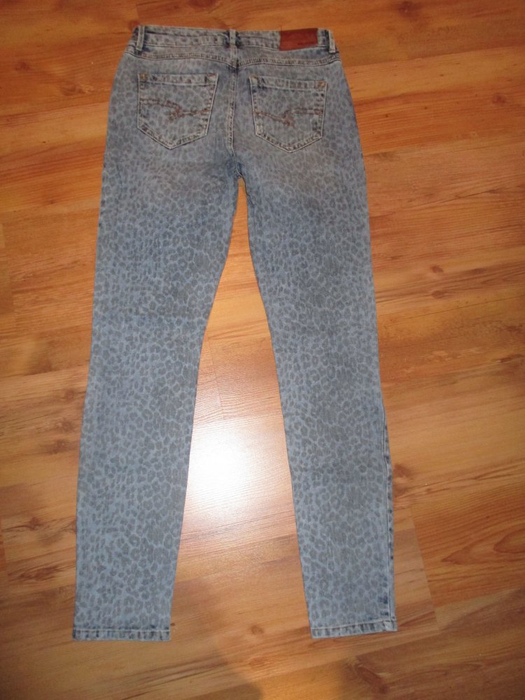 Blaue Jeans mit Leopardenmuster - Street One - Größe 27 - guter Zustand!