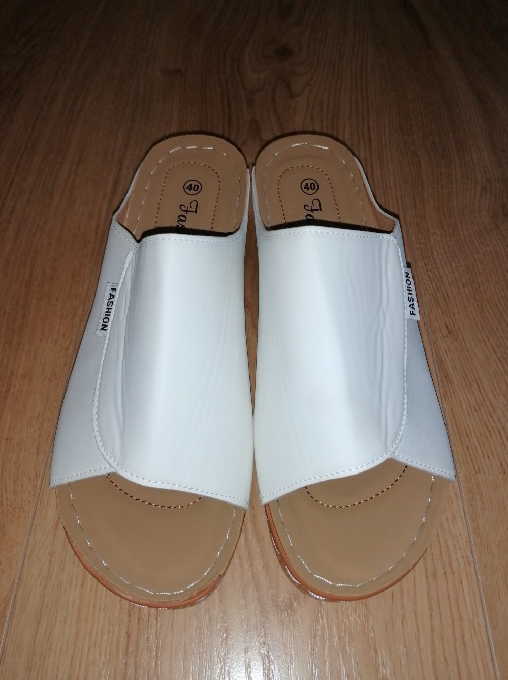 Fashion Damen Pantoletten Wedges Keilabsatz Keilsandalen Gr. 40