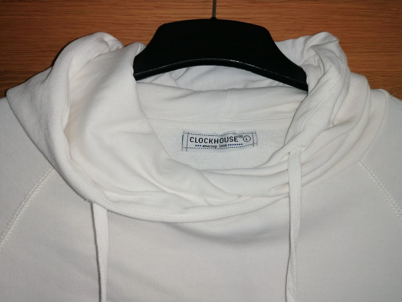 C&A Clockhouse Damen Kapuzenpullover Hoodie Altweiß Gr. L