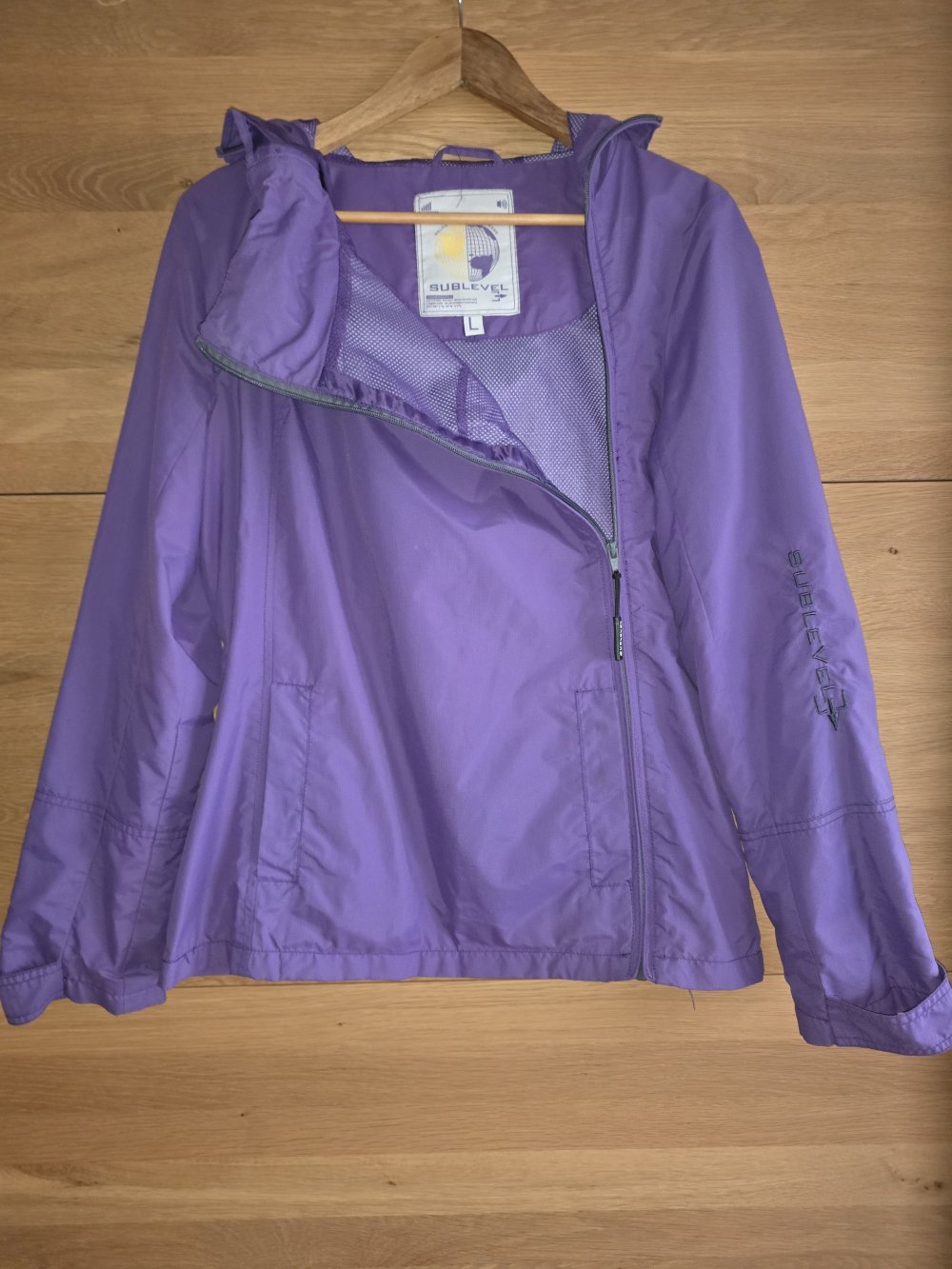 Sublevel Damenjacke Windbreaker Windjacke mit Kapuze Gr. L