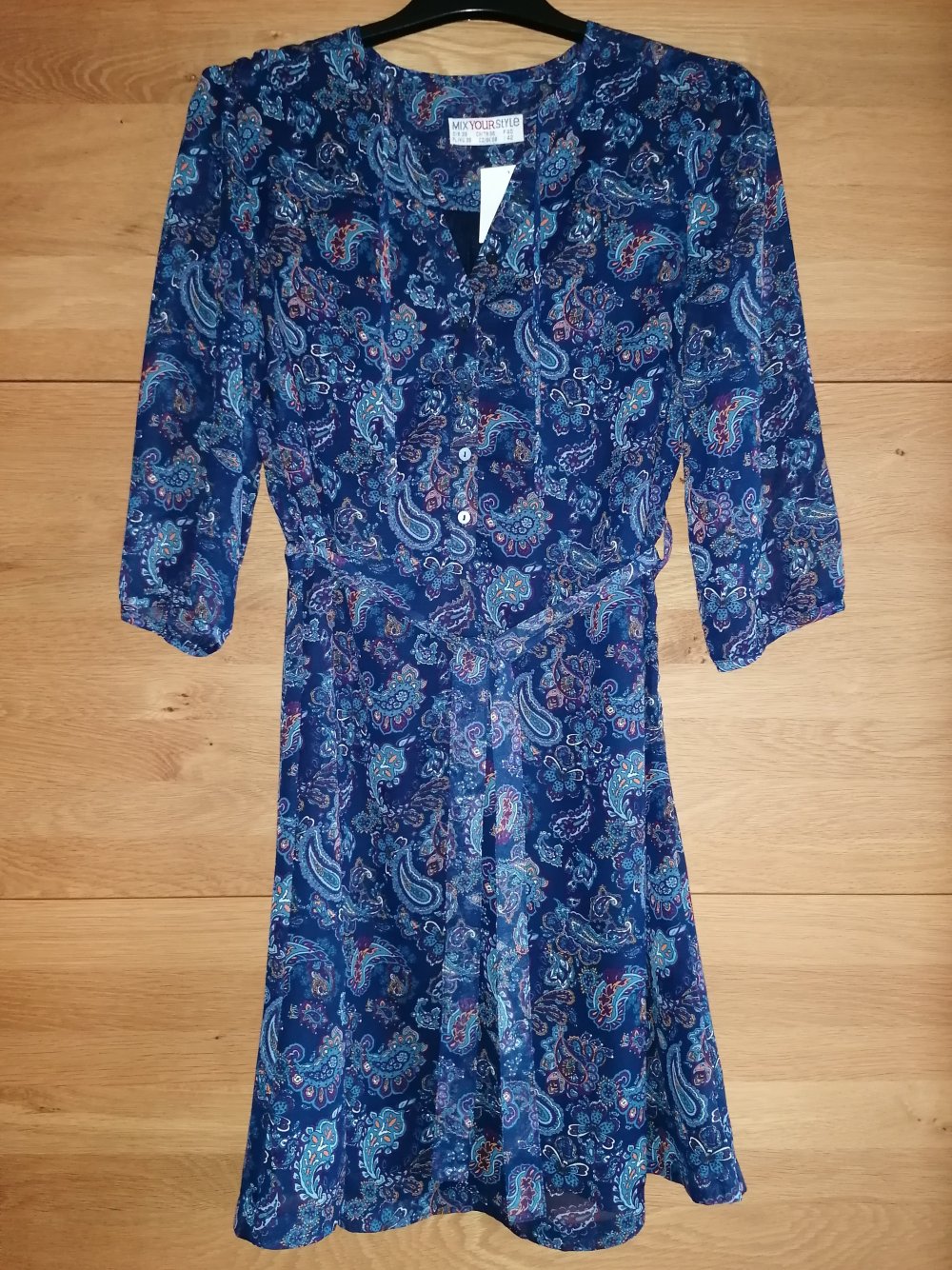 NEU TCM Mix your Style Damenkleid mit ¾ Arm Paisley Gr. 38