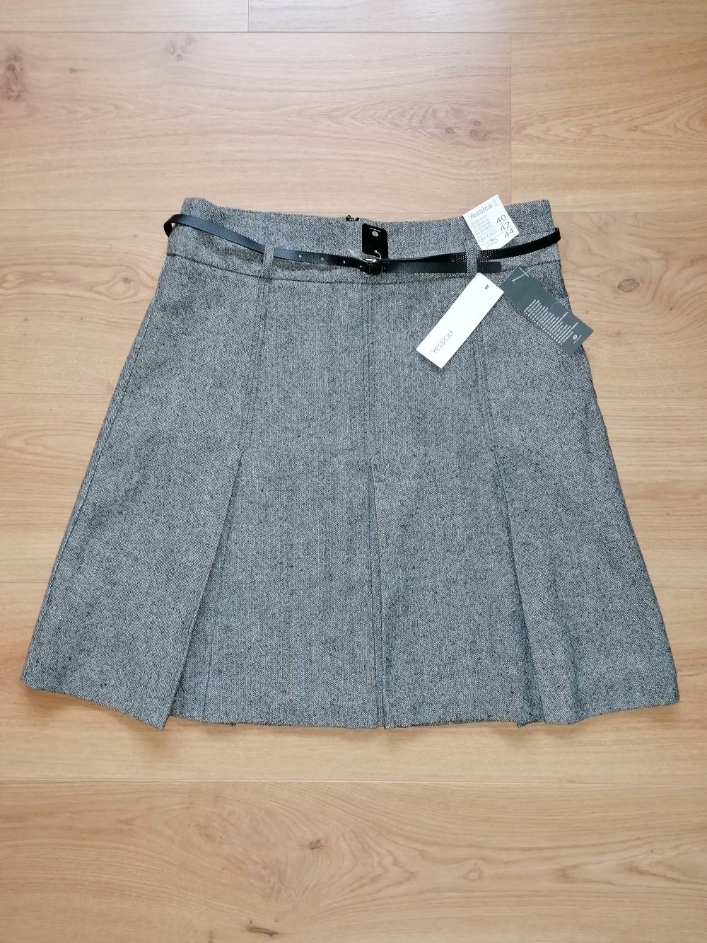 Yessica Damenrock Kellerfaltenrock Faltenrock Schurwolle Gr. 40