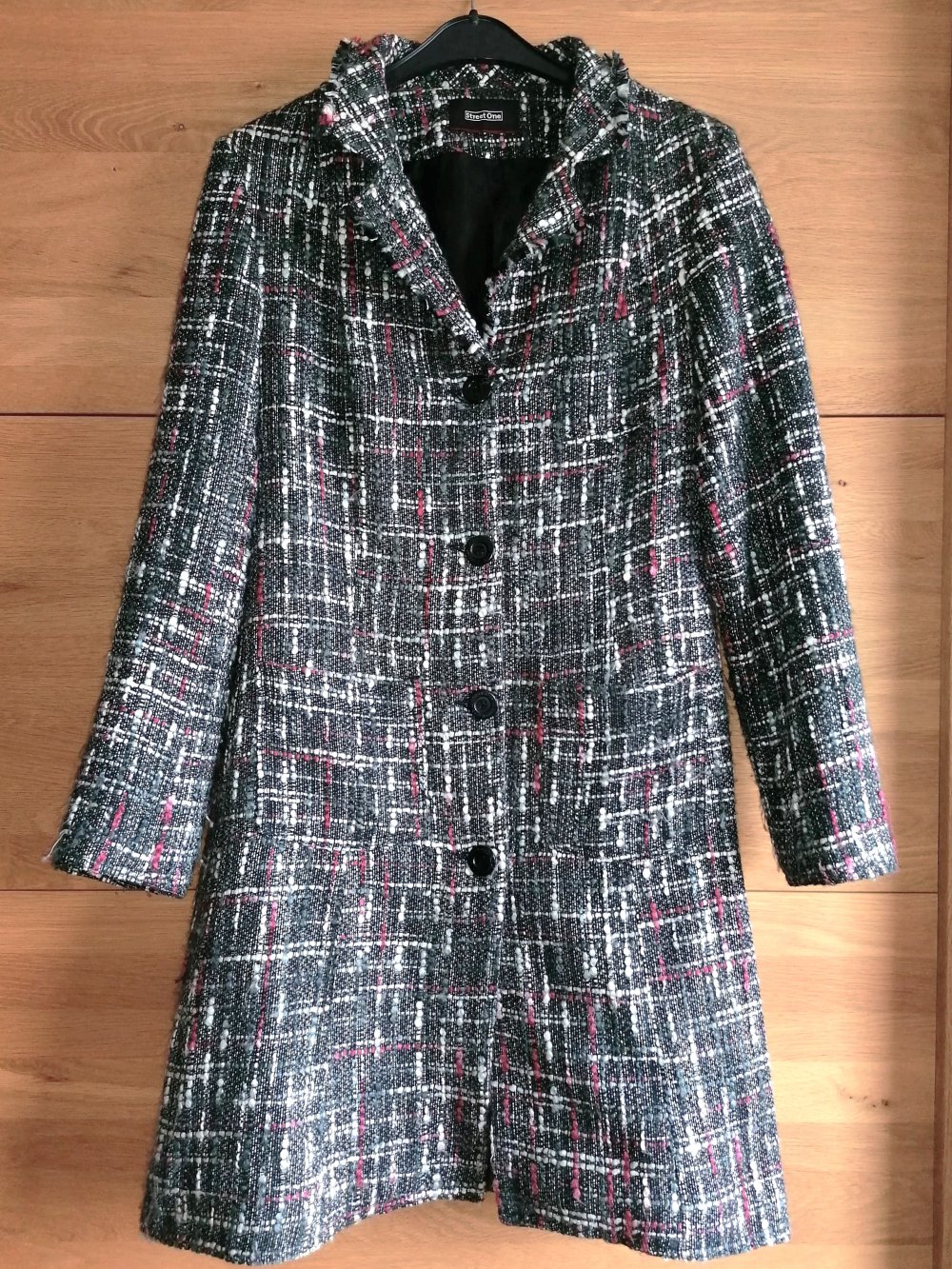 Street One Bouclé Damenmantel Kurzmantel Bouclé-Mantel Gr. 40