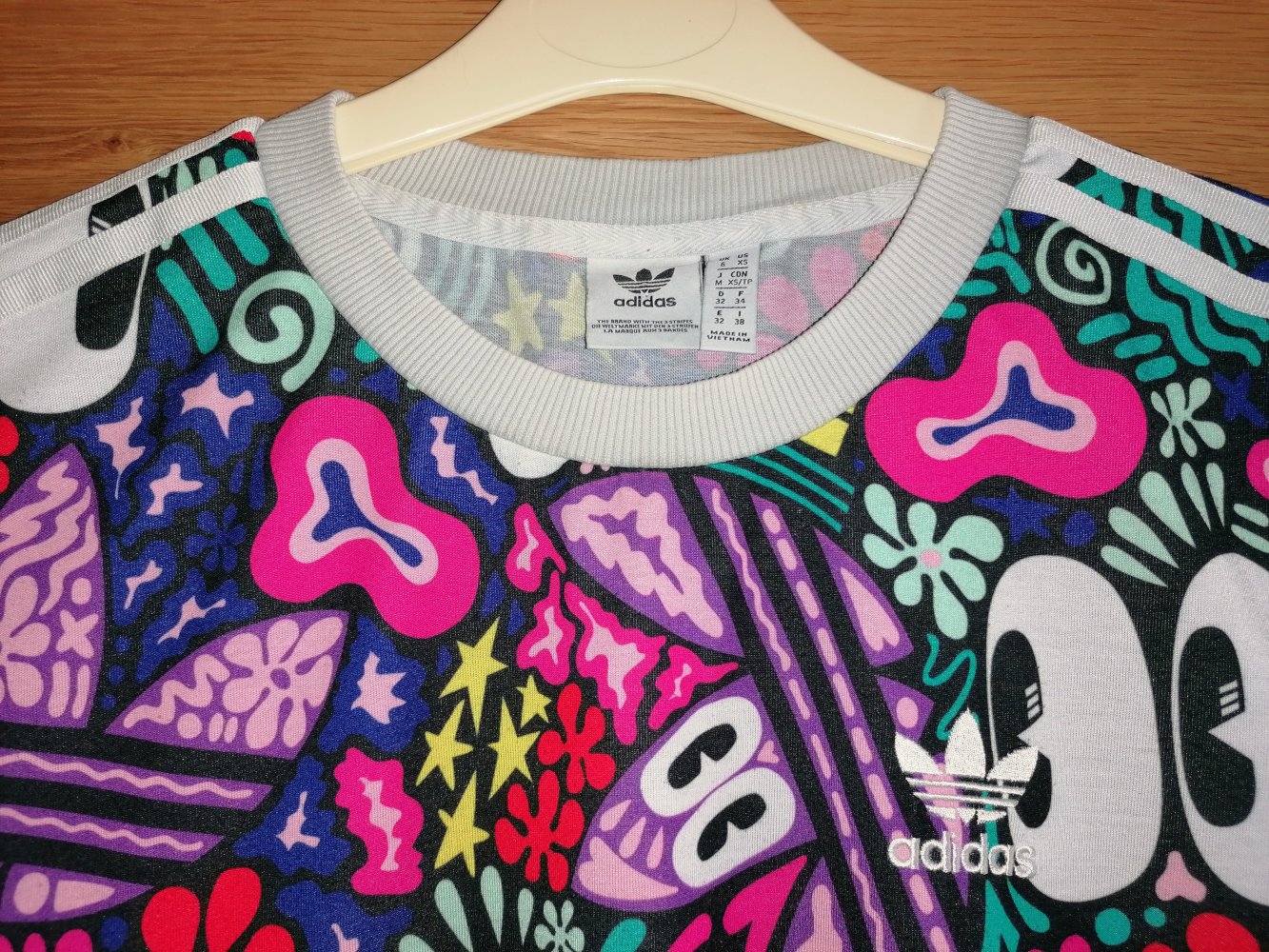 Adidas Hattie Stewart Designer Vintage Damen T-Shirt Gr. XS
