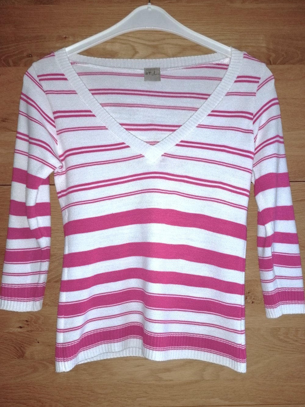 Style Damenpullover Ringelpullover mit 3/4 Arm Gr. S M