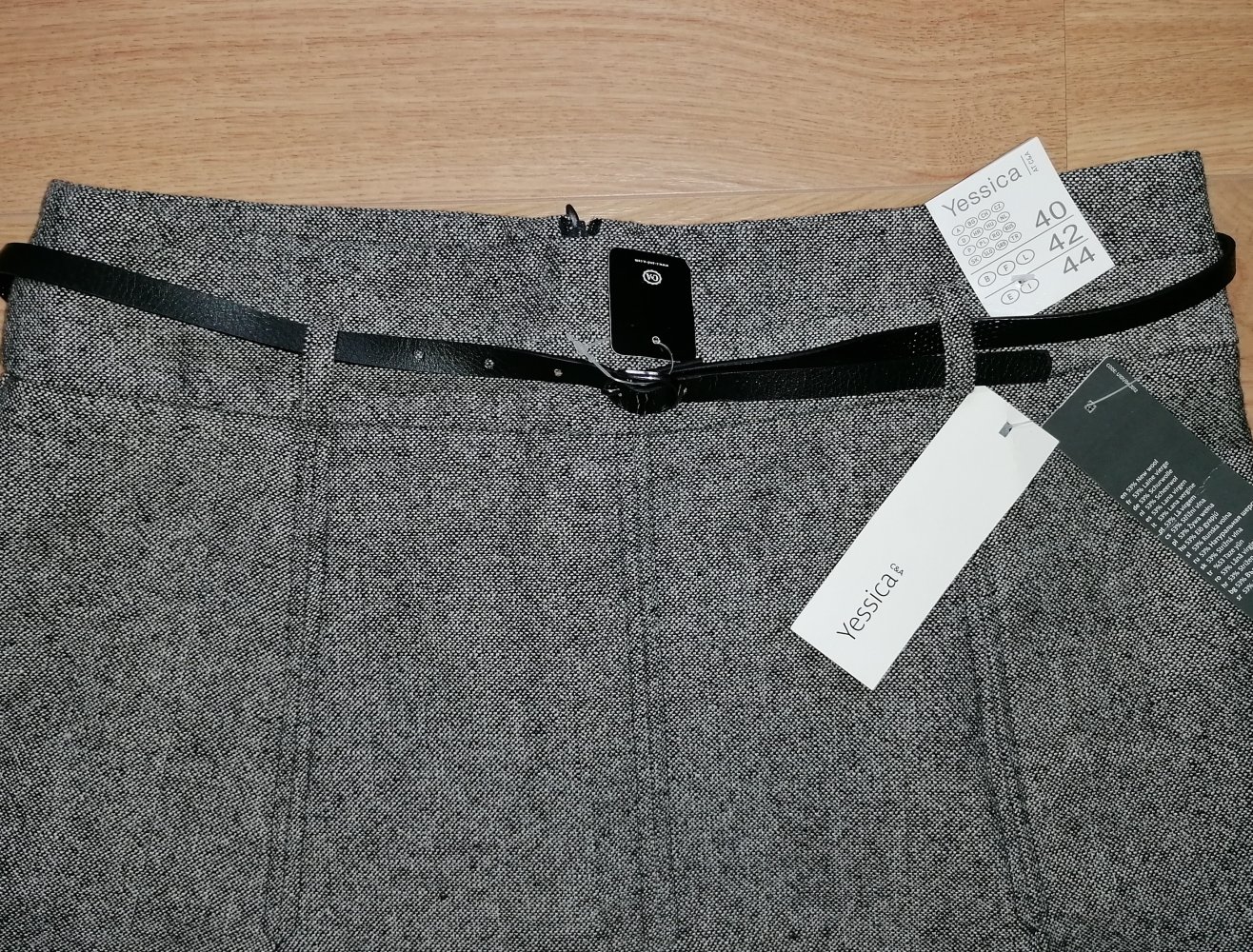 Yessica Damenrock Kellerfaltenrock Faltenrock Schurwolle Gr. 40