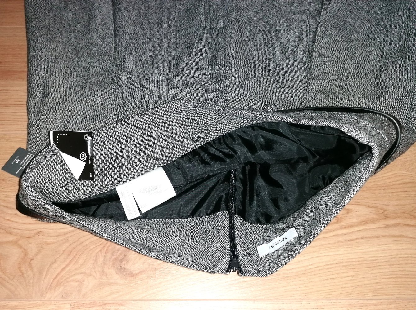 Yessica Damenrock Kellerfaltenrock Faltenrock Schurwolle Gr. 40