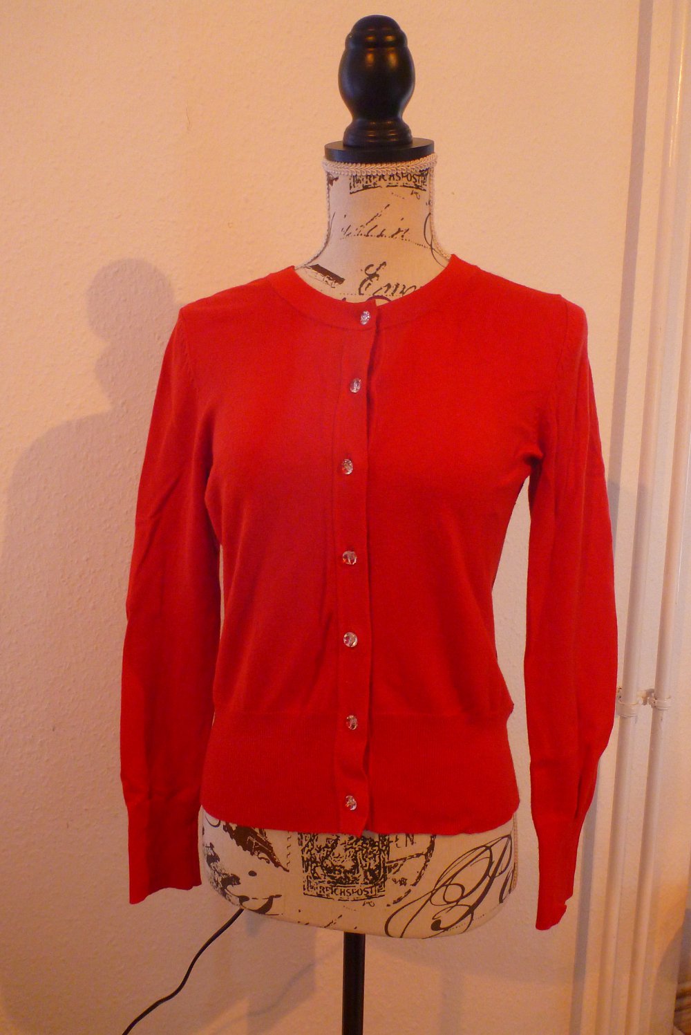 rote Strickjacke Gr. S/36