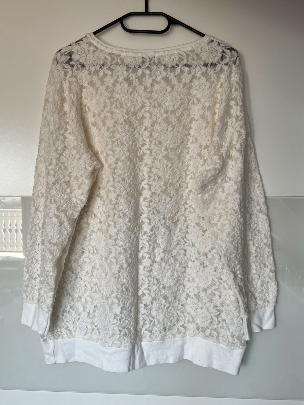 Sure Vintage Damen Langarmshirt Gr. L Blumenmuster Retro Oberteil