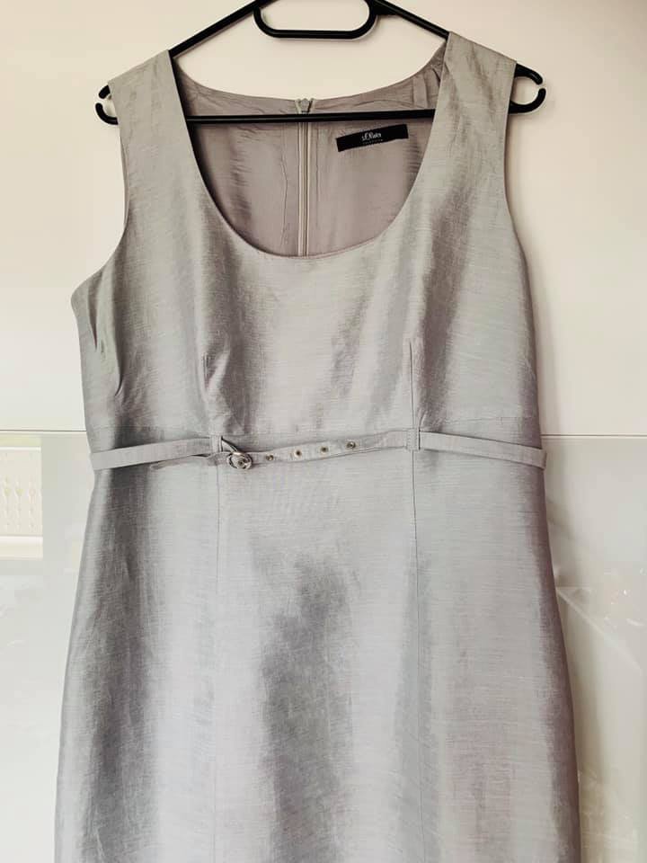 S.Oliver Selection Damen Kleid NEU Gr. 36-38 Silberfarben NP:149€