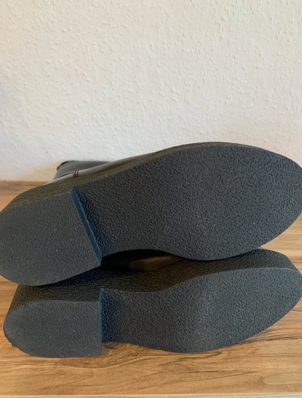 Gefütterte Lederstiefel schwarz