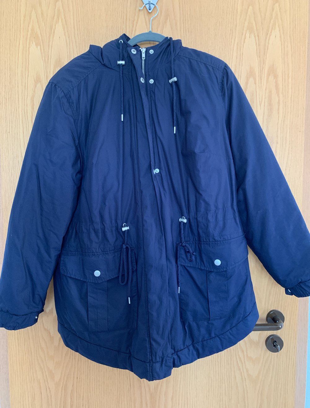 Gefütterte Jacke blau