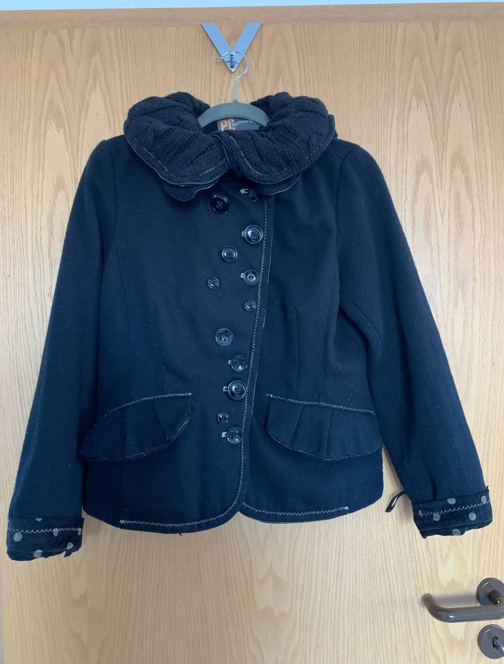 Wolljacke schwarz
