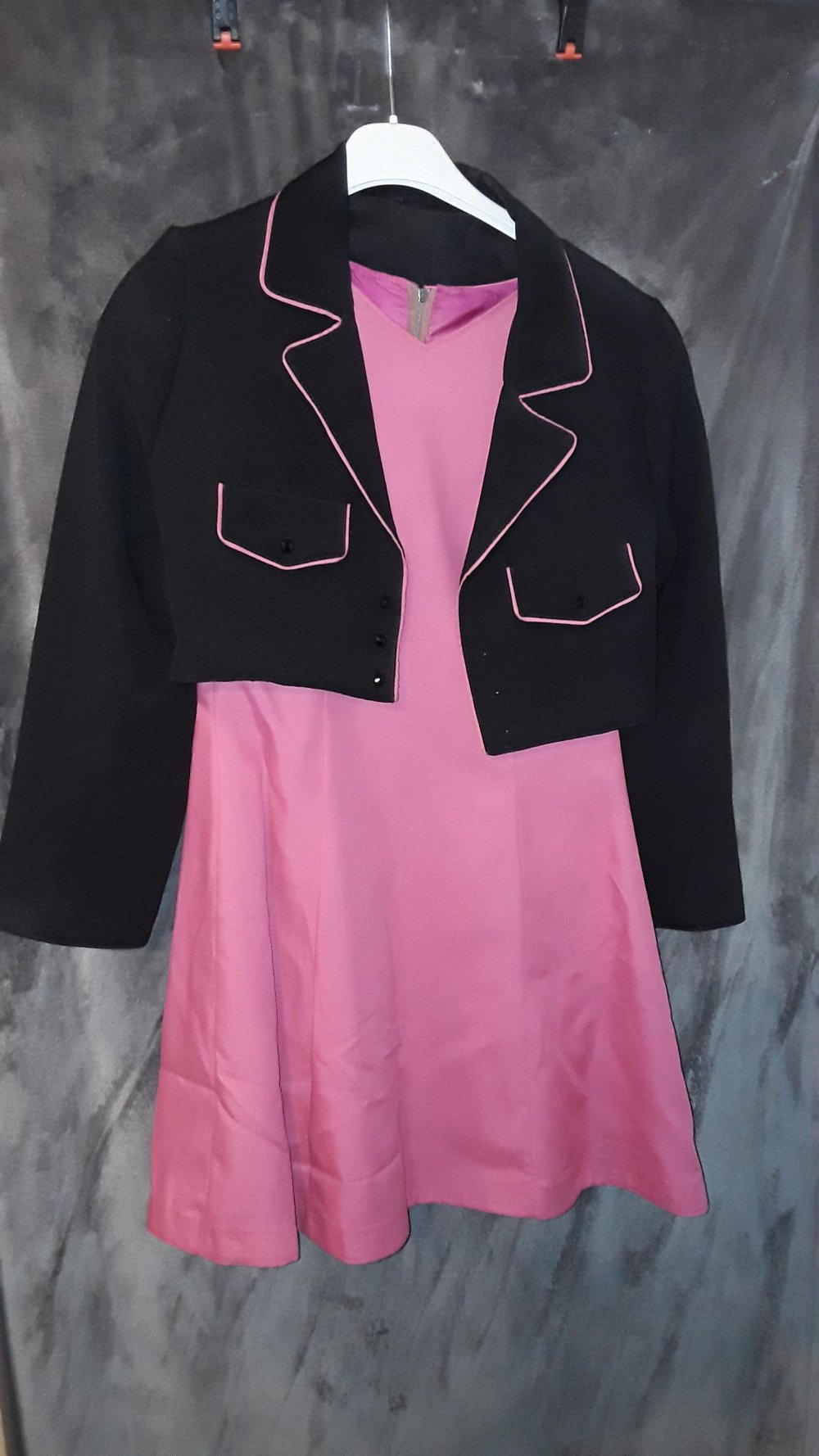 Kostüm Rosa - schwarz