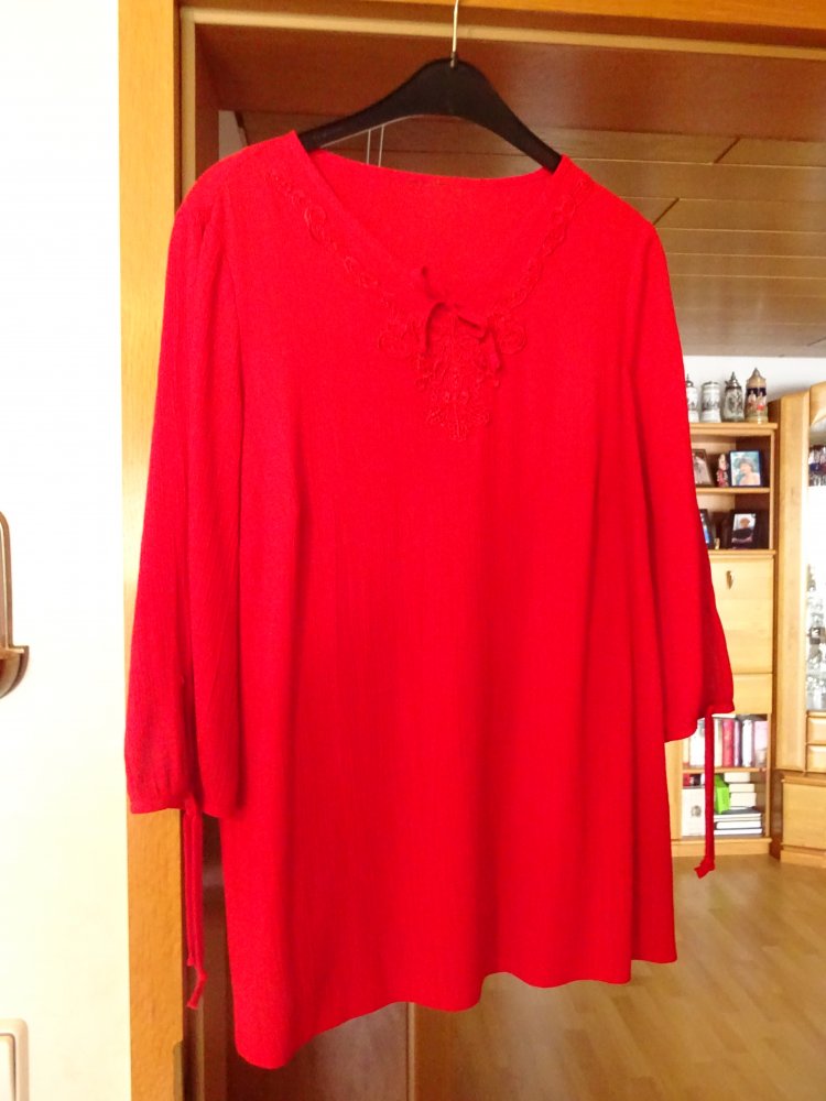 Tunika Dreiviertelärmel,  rot Gr. 44