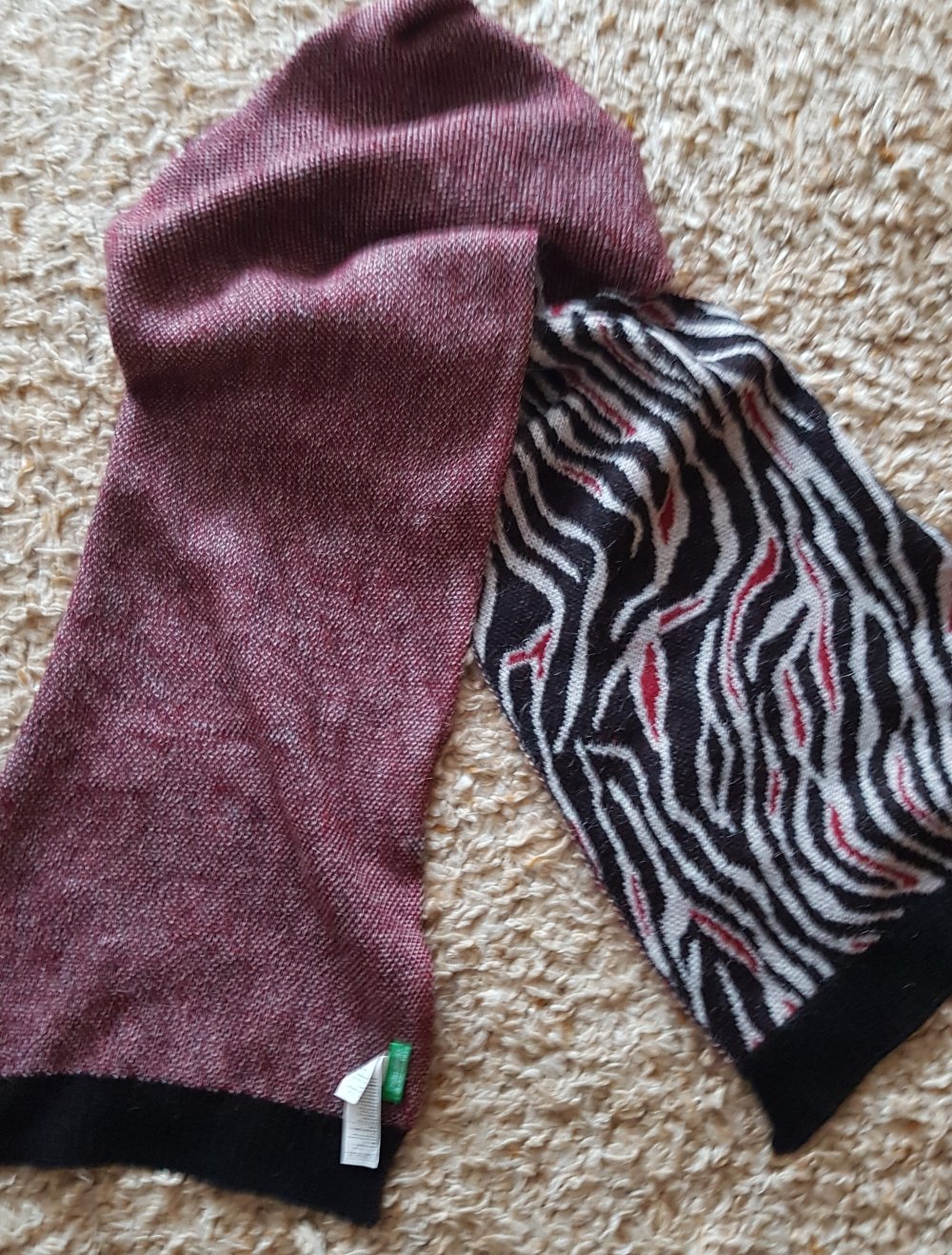 Benetton Winterschal kuschelig Unisex bunt