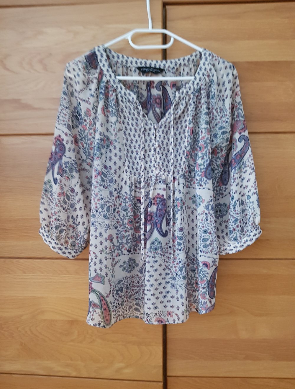 Boho Bluse Tunika mit Paisley Muster Gr.38