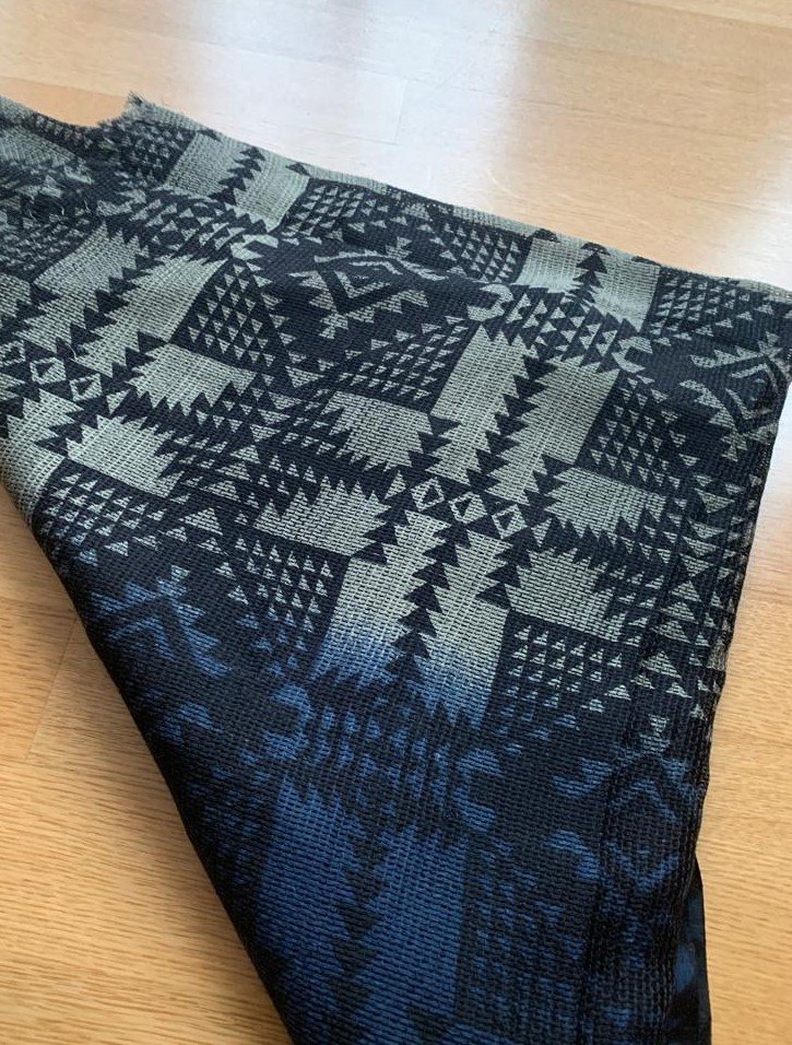XXL Schal Winterschal Aztekenmuster grün blau schwarz Unisex