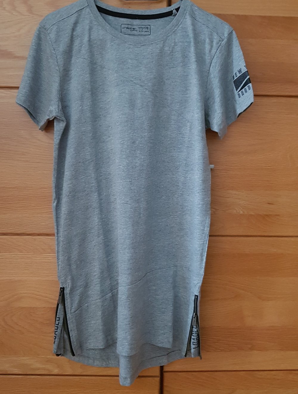 Neu! Long Shirt Kleid Tunika grau Gr.S
