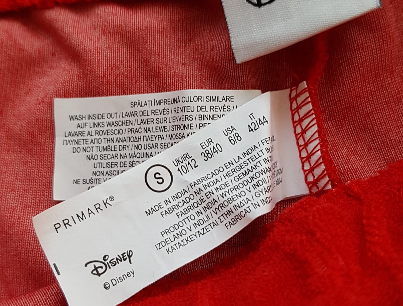 Neu! Frottee Shorts rot  Gr.S  Disney ×Primark