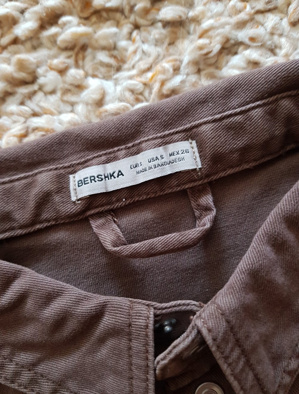 Braune Bluse Jacke cropped Gr.S