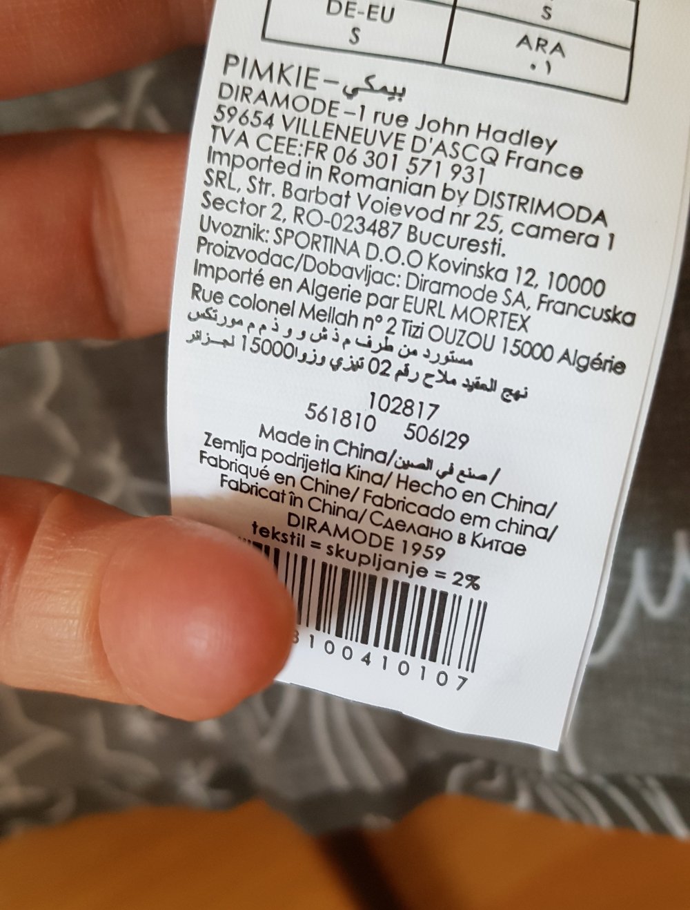 Sommerliche gemusterte  Bluse khakigrün Gr.S