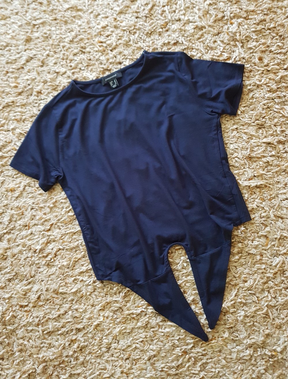 Dunkelblaues  T-shirt zum binden Gr.36