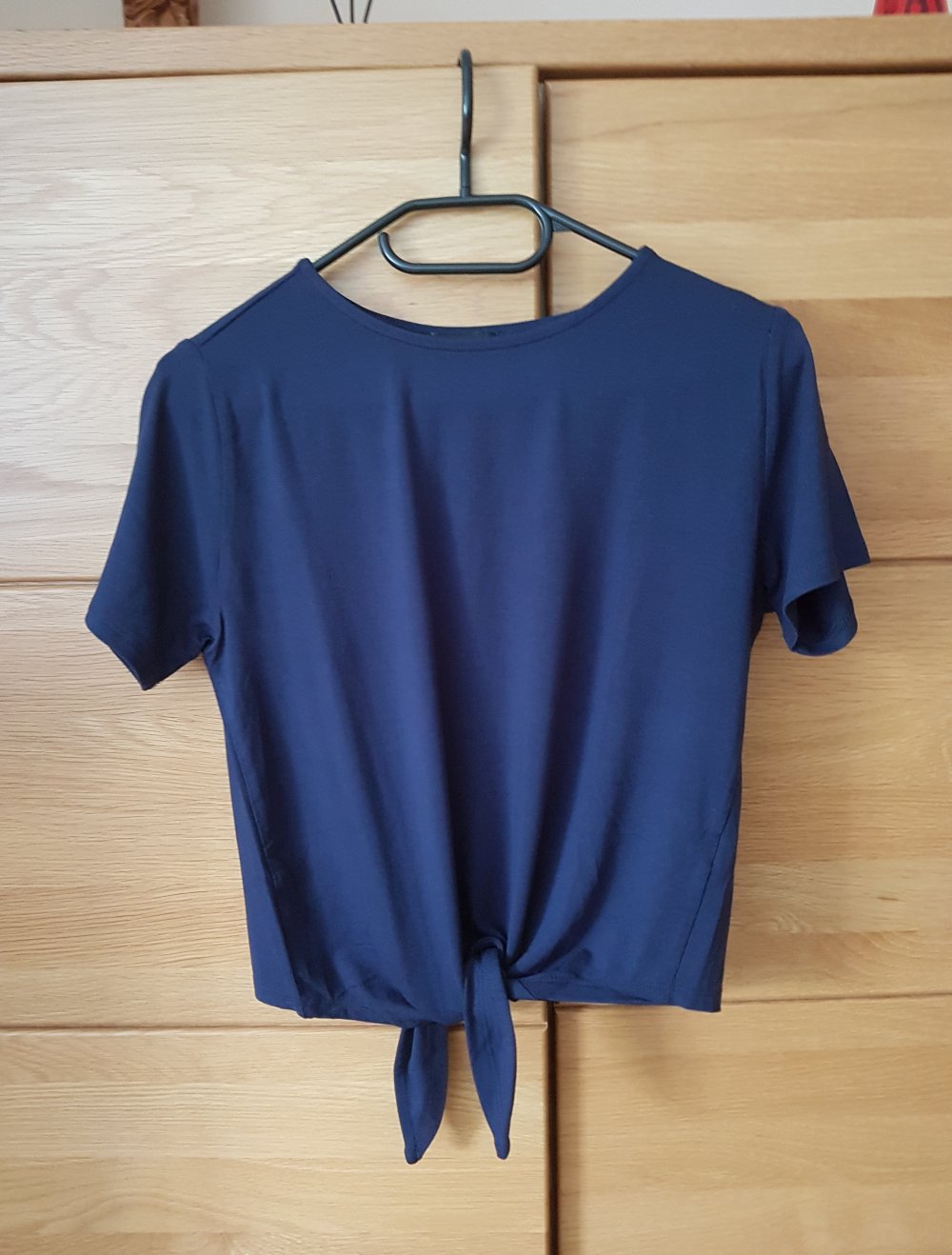 T-Shirt zum binden  marinenblau Viskose 100% Gr.S