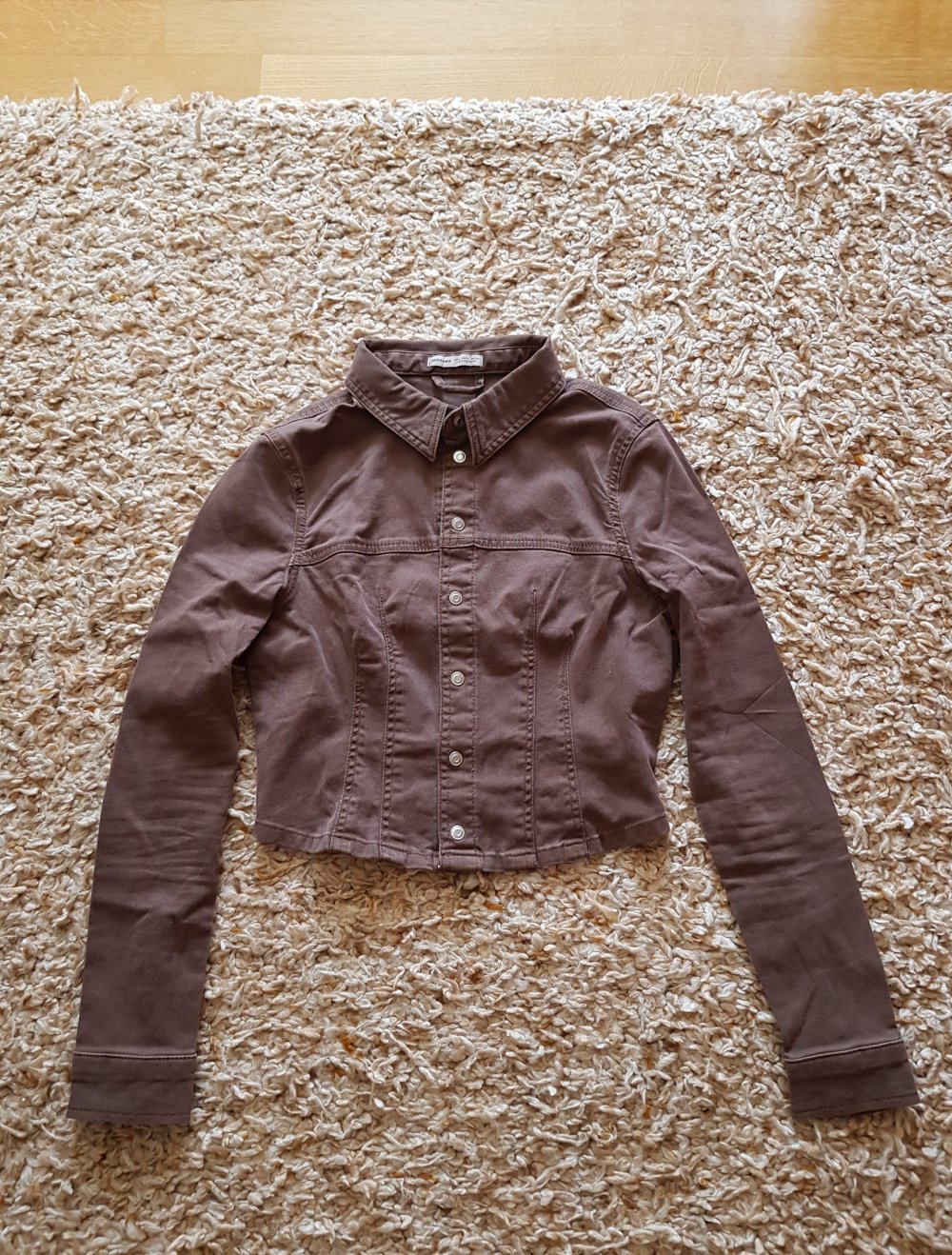 Braune Bluse Jacke cropped Gr.S