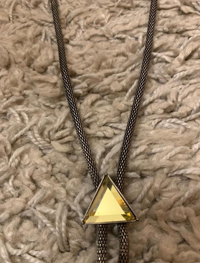 Vintage Kette altgold  Anhänger  Stein Y2k