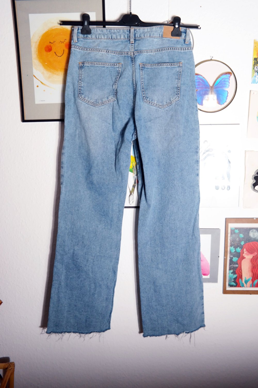 Terranova Jeanshose Jeans Hose hellblau wide leg 42 XL L Highwaisted baggy oversized