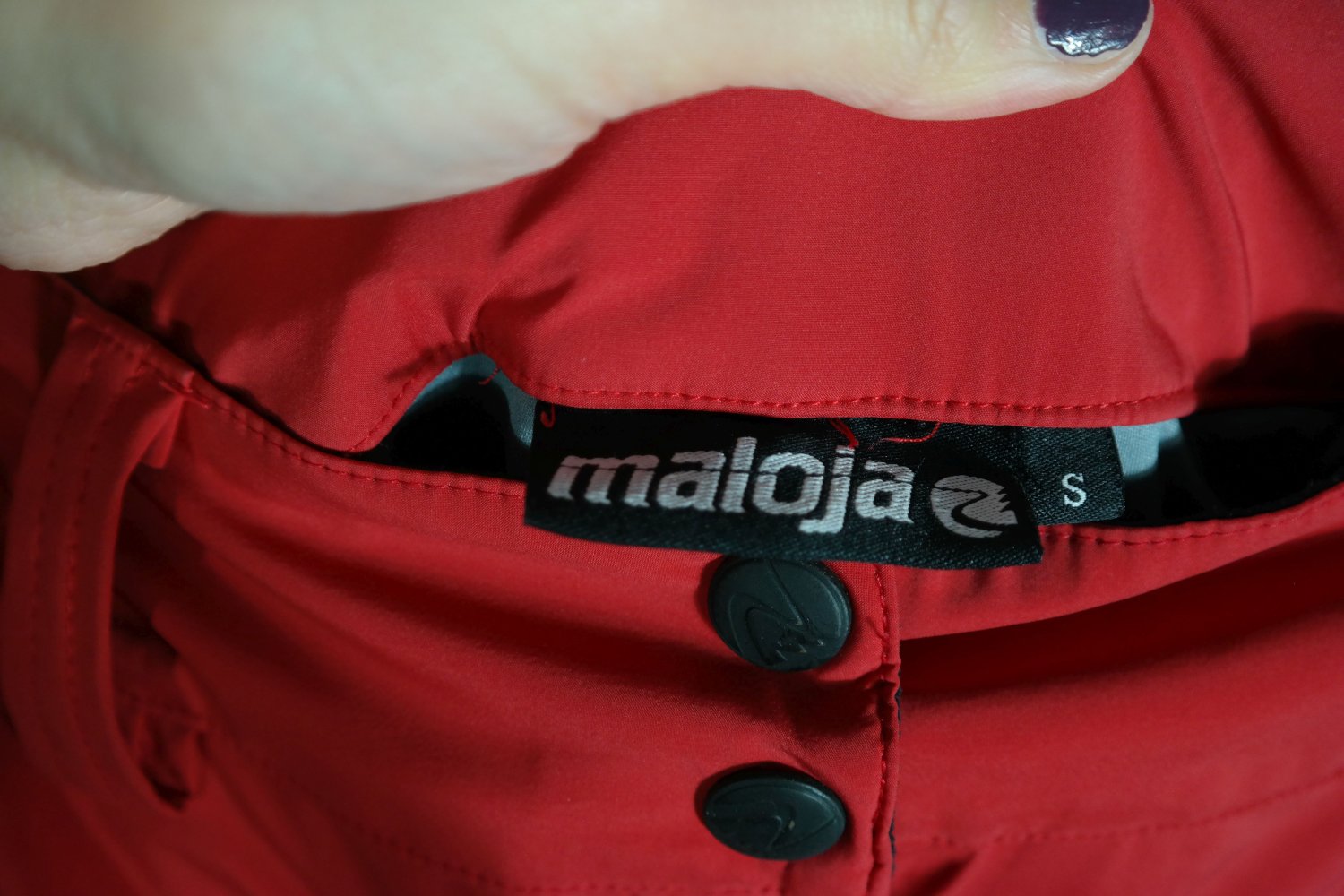 Maloja Skihose Winterhose Sporthose rot weiß Stern Hardshell S 38