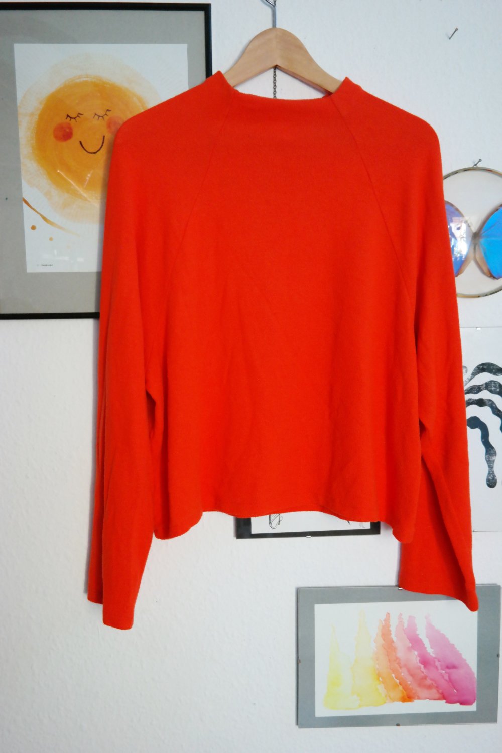 H&M Pullover boxy Schnitt weit locker orange M 38