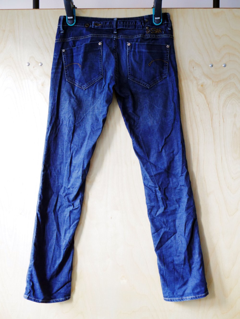 G-Star Gstar Jeanshose Midge Straight Jeans Hose dunkelblau 31 / 34 L 40