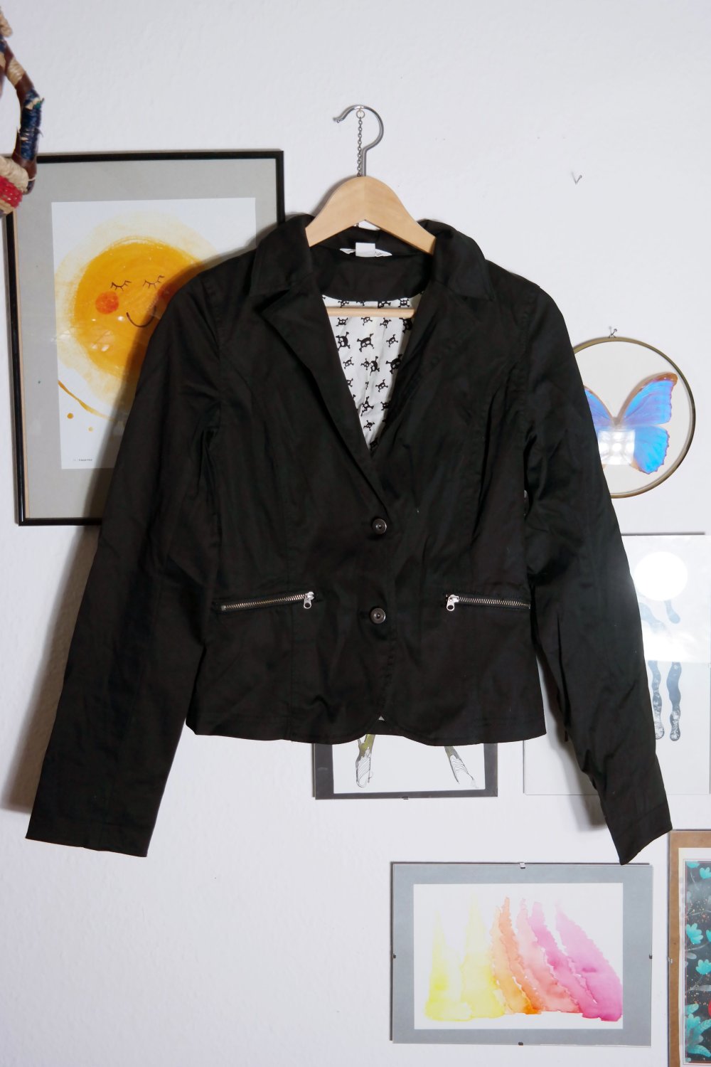 NEU mit Etikett H&M Blazer Jacke schwarz XS S 34 36