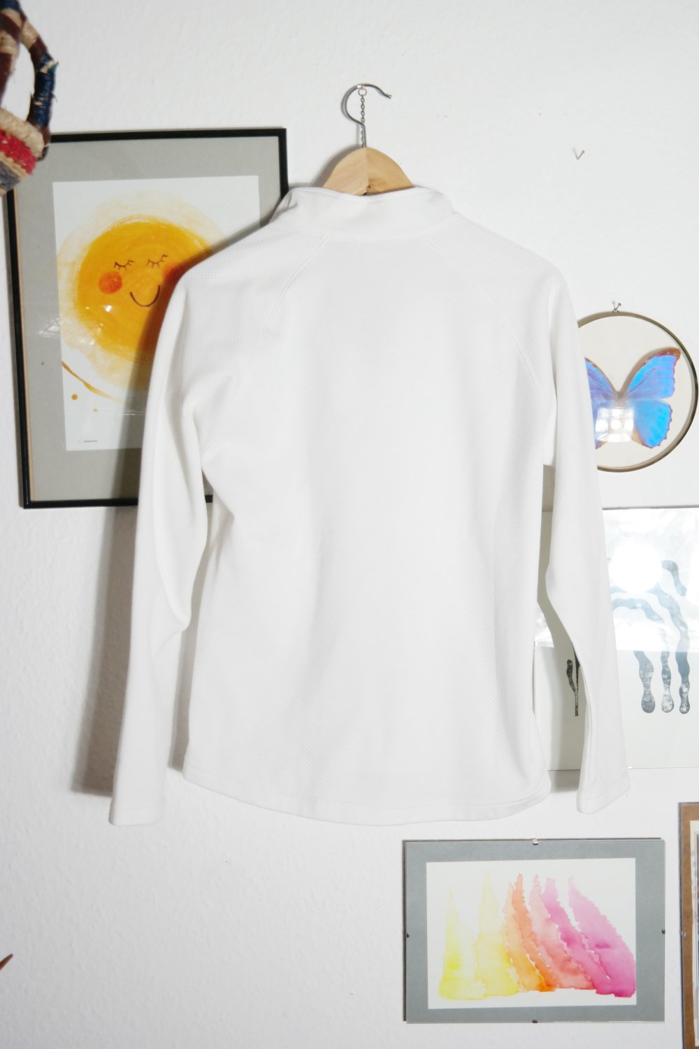 Craft Sportshirt Skipullover weiß Rollkragen Sportpullover Zipper 38 M 