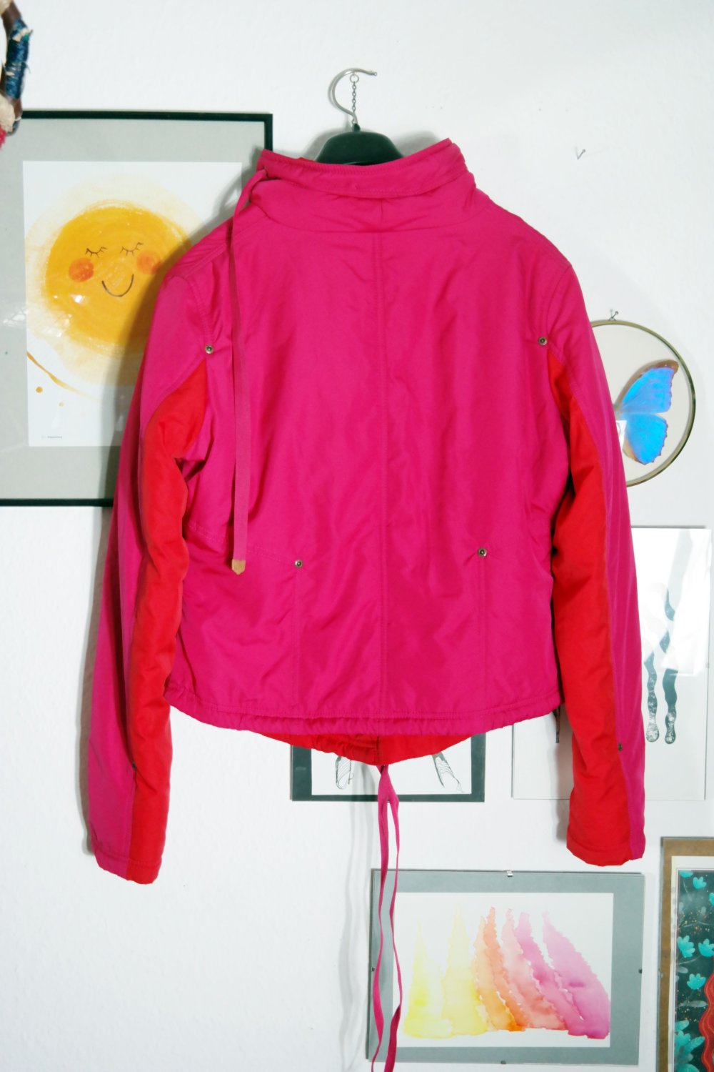 Oilily Jacke Kurzjacke Stickerei bestickt Blumen rot pink M 38