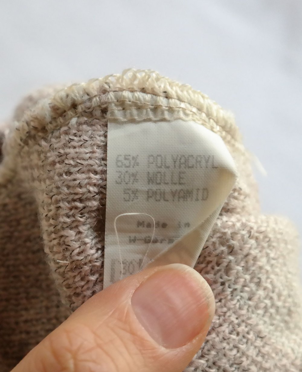 Vintage Pullover Wolle Mustzer gemustert Ethno rose bunt 40 L Rollkragenpullover