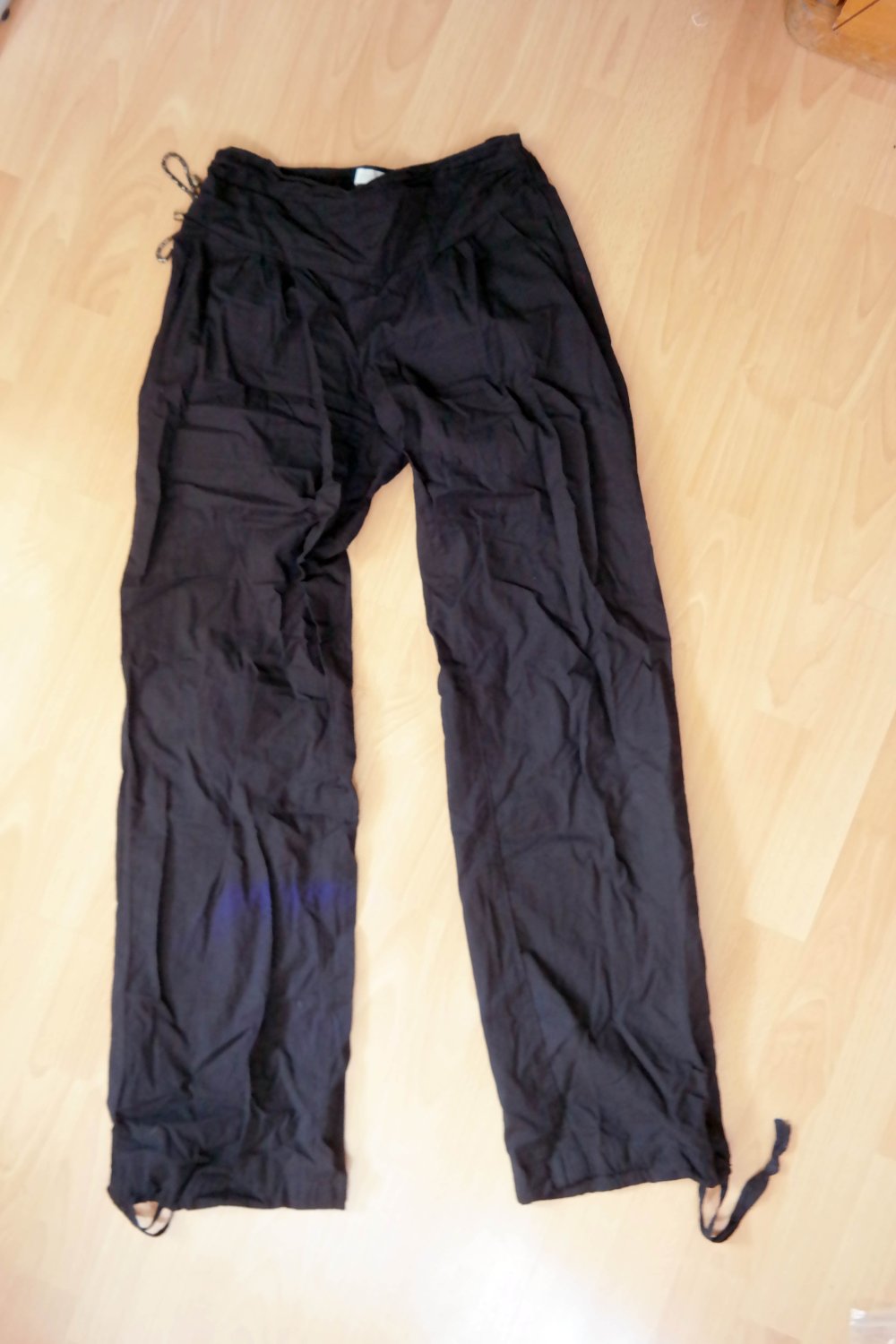 Promod Haremshose wide leg Sommerhose Baumwolle schwarz 34 36 XS S