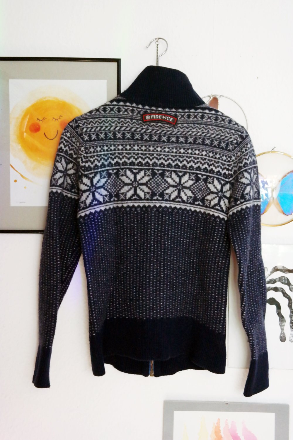 Bogner Fire+Ice Fire Ice Wollpullover Wolle Strickjacke Norweger Norwegerjacke M 38