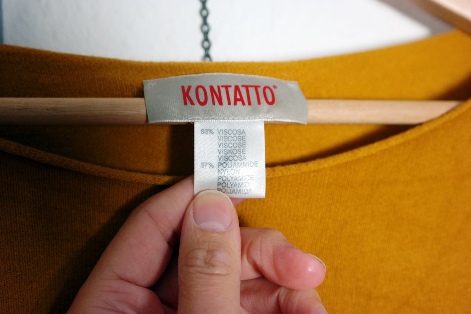 Kontatto Pullover gelb senfgelb Muster 42 XL