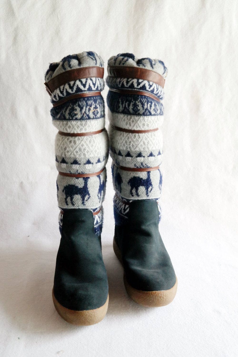 napapijri Stiefel Winterstiefel Norweger Muster Strick bunt waterproof gefüttert 39