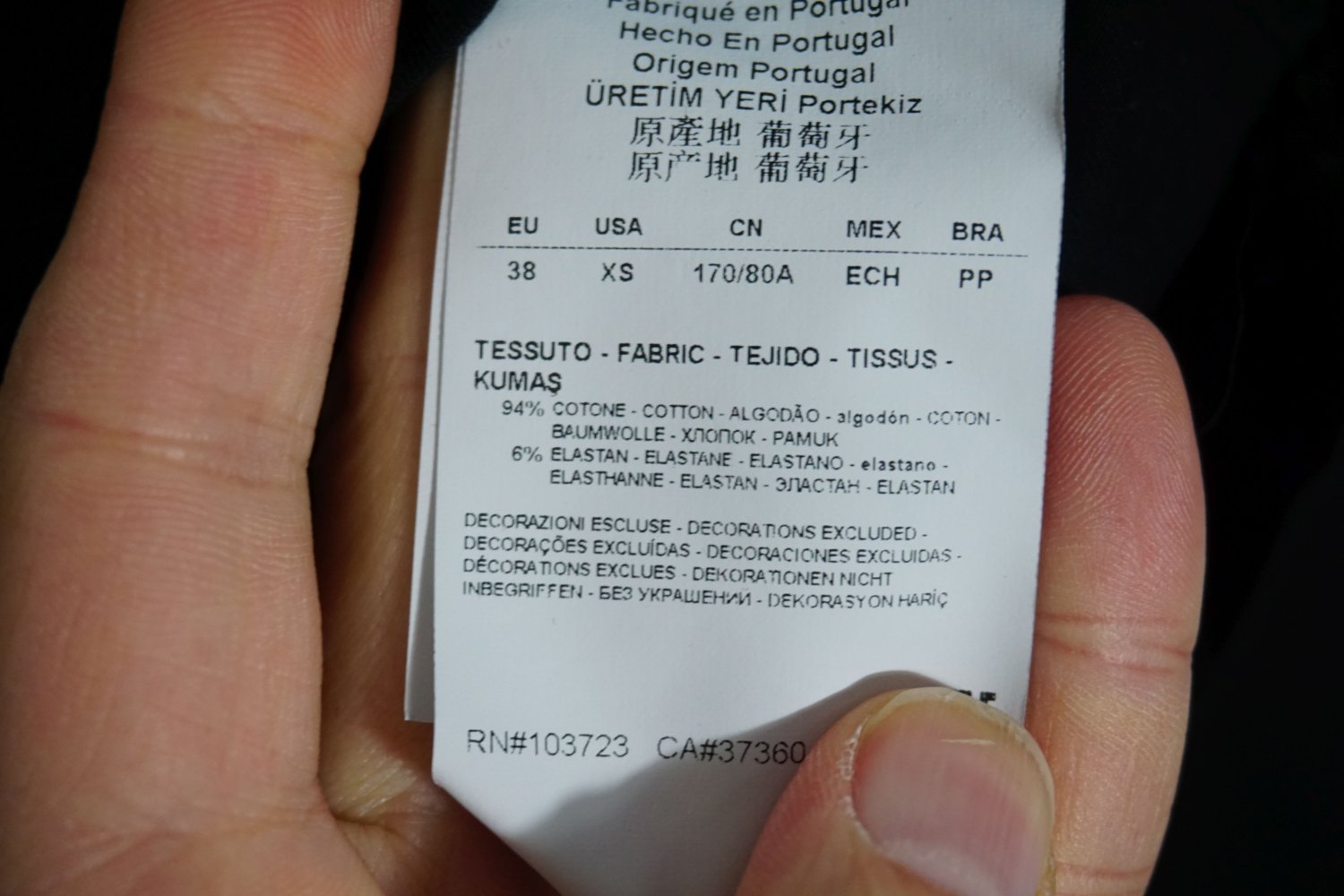 Armani Jeans Longsleeve Langarmshirt Schwarz Logo 38 M 36 S