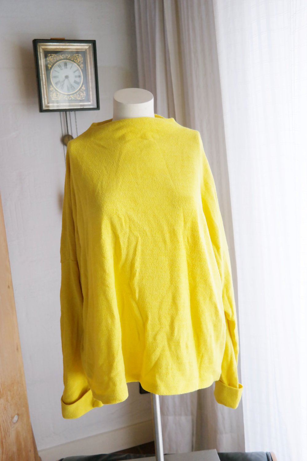 H&M Pullover sonnengelb gelb hellgelb Turtleneck kastig boxy L 40