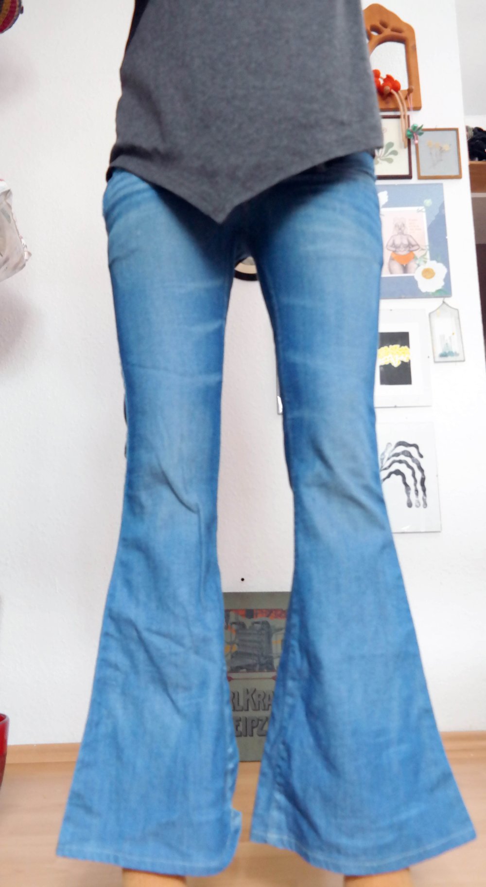 G-Star Jeanshose Jeans Hose Riesenschlag Flared Hippie 70er Cube Super Bell Cut 28 S XS 36 34