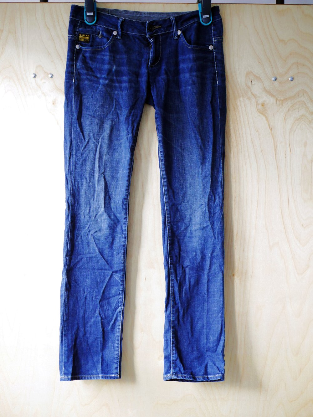 G-Star Gstar Jeanshose Midge Straight Jeans Hose dunkelblau 31 / 34 L 40